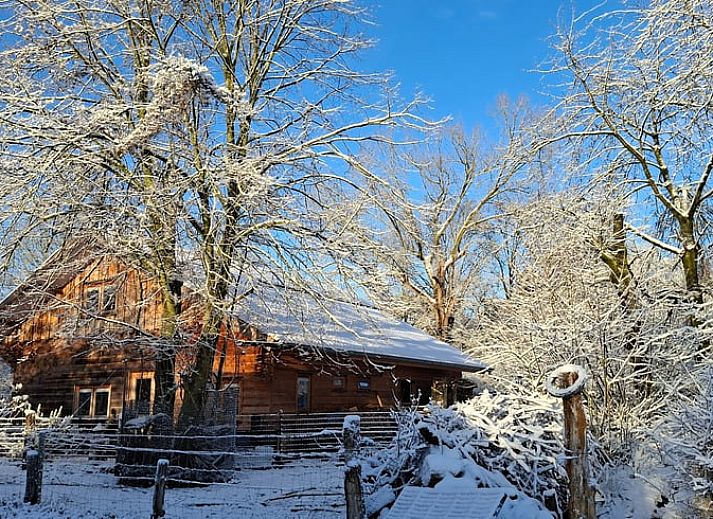 Modern kitchen in Holiday Home in Wesepe, Overijssel with stylish furnishings and appliances.