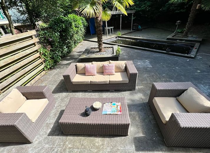 Front door of Holiday home in Ommen, Vecht region, Overijssel with brick facade