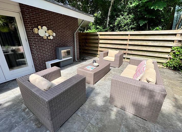 Front door of Holiday home in Ommen, Vecht region, Overijssel with brick facade