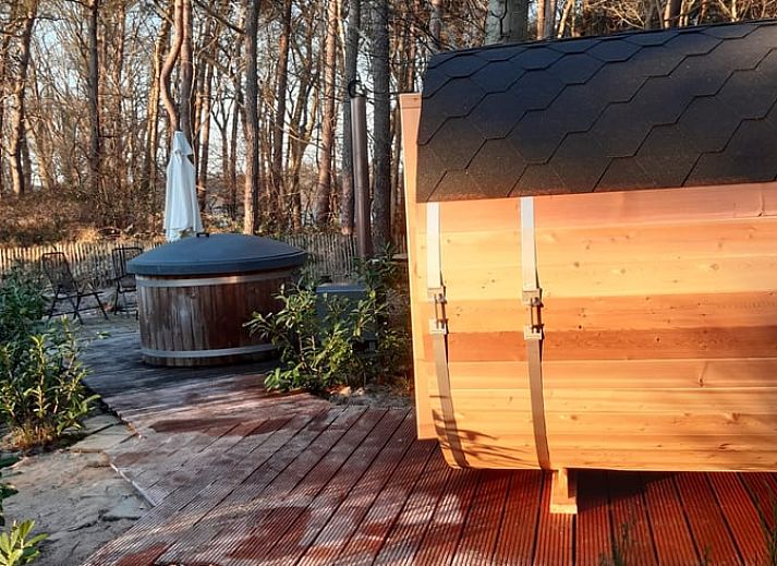Snowy landscape around Holiday home in Ommen, in the middle of the Vecht region, Overijssel.