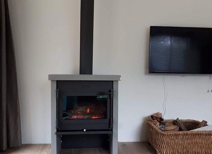Snowy landscape around Holiday home in Ommen, in the middle of the Vecht region, Overijssel.
