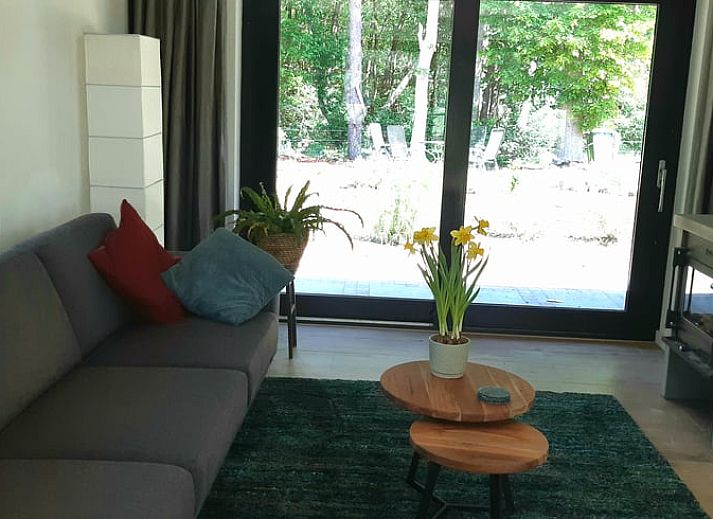 Front garden of Holiday Home in Ommen, Vecht region, Overijssel, with flowering plants.