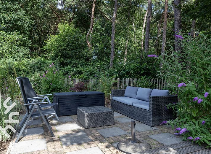 Panoramisch zicht op vakantiehuis OV224 in Ommen, Vechtstreek, Overijssel en omliggende natuur.