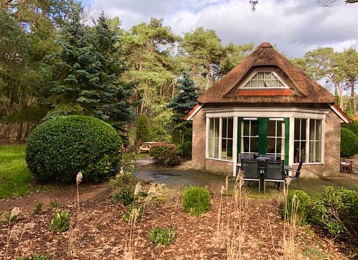 Traditional thatched roof of Huisje in Beerze, vacation home in Vechtstreek, Overijssel.