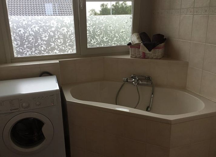 Das Ferienhaus in Beerze, Overijssel, bietet eine Terrasse mit Pflanzgefaessen und einem gemuetlichen Sitzbereich zum Entspannen.