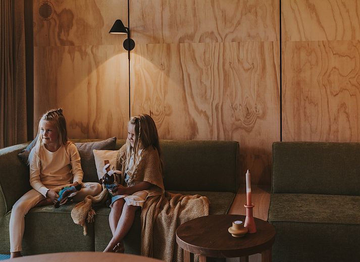 Entspannen Sie sich auf der Terrasse des Wikkelhouse XL in Beerze bei einem Glas Wein inmitten der Vechtelandschaft.