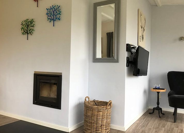 View of expansive fields from cottage in Diffelen, Vechtstreek, Overijssel.