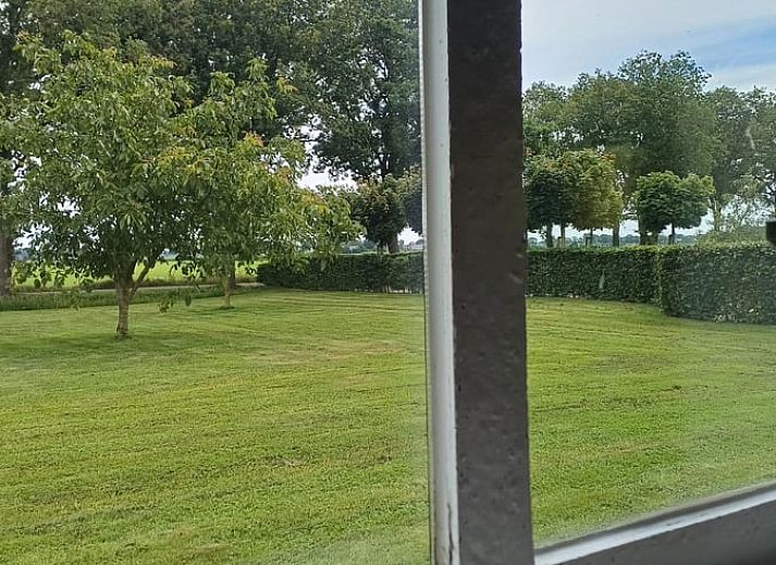 Geniet van de groene tuin bij Vakantiehuis in Dalfsen, een charmante vakantiewoning in de Vechtstreek, Overijssel.