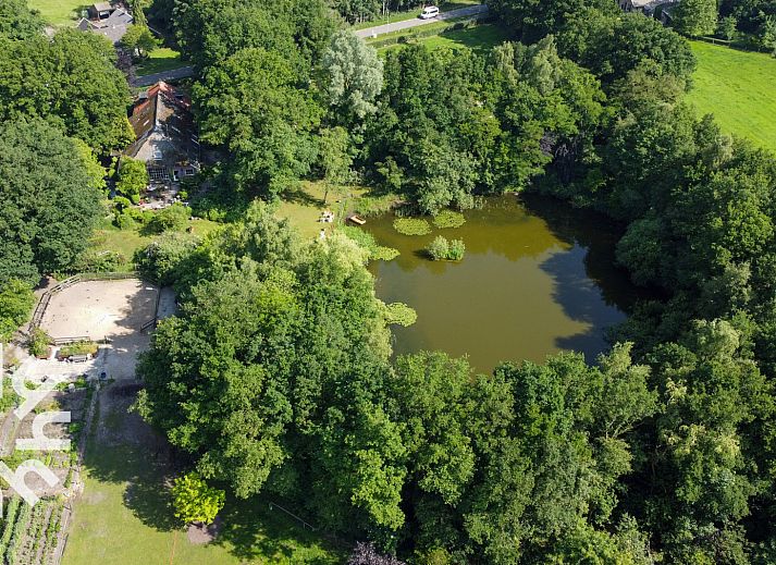 Flowering garden of vacation home OV188 in Balkbrug, Vechtstreek, Overijssel, with beautiful flowers.