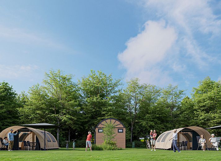 Unterkunft 541108 - Zelthaus Vechtstreek - De Waard Tunneltent met privé sanitair