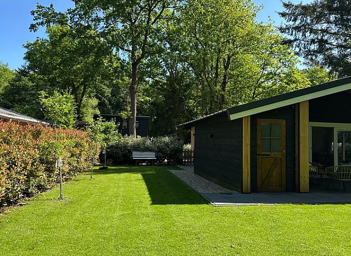 Stijlvolle keuken met bloemen in Huisje in Rheezerveen, vakantiehuis in de natuur van Vechtstreek, Overijssel.
