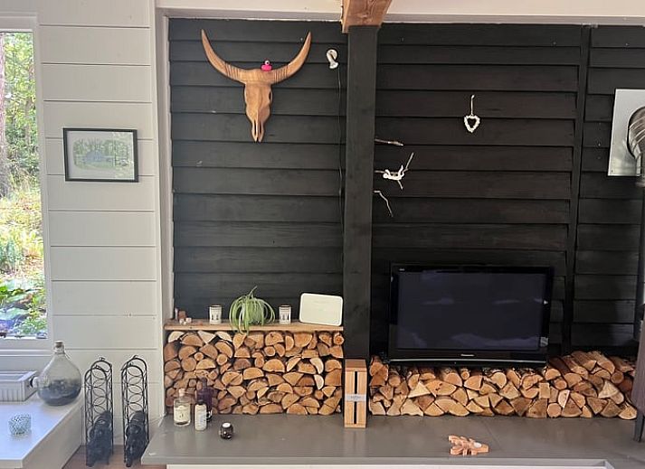 Geraeumiger Garten des Ferienhauses in Arrien in Vechtstreek, Overijssel mit viel Gruen.