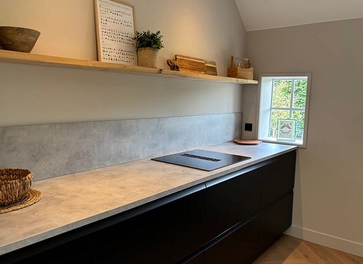 Stilvolles Esszimmer mit Blick auf die Natur im Ferienhaus in Arrien, Vechtstreek, Overijssel.