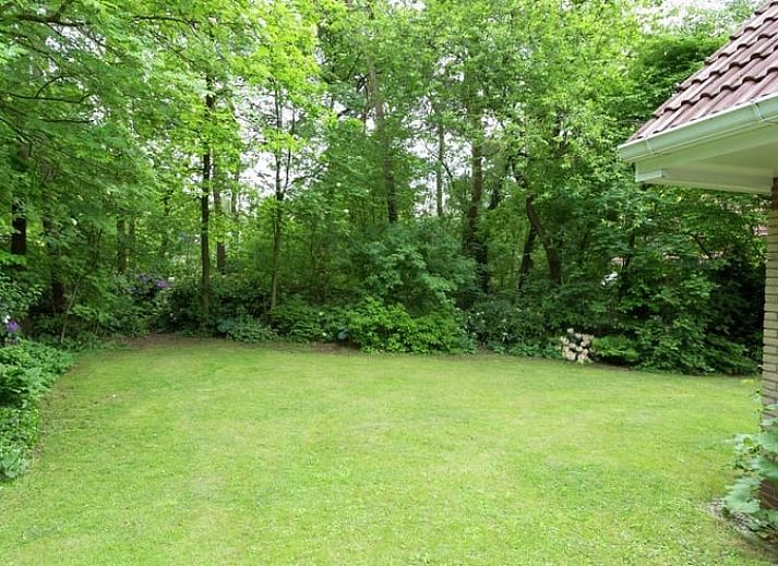 Open keuken en zithoek in vakantiehuis Huisje in Lemele, Overijssel voor een gezellige sfeer.