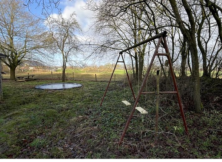 Open kitchen in Holiday home in Radewijk, Vechtstreek, Overijssel with wooden beams.