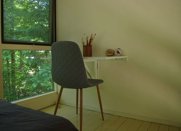 Tuin met trampoline bij Huisje in Stegeren, vakantiehuis in Vechtstreek, Overijssel.