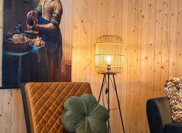 Modern bathroom of Holiday Home in Bruchterveld, Vechtstreek, Overijssel with luxurious bathtub and stylish finish.