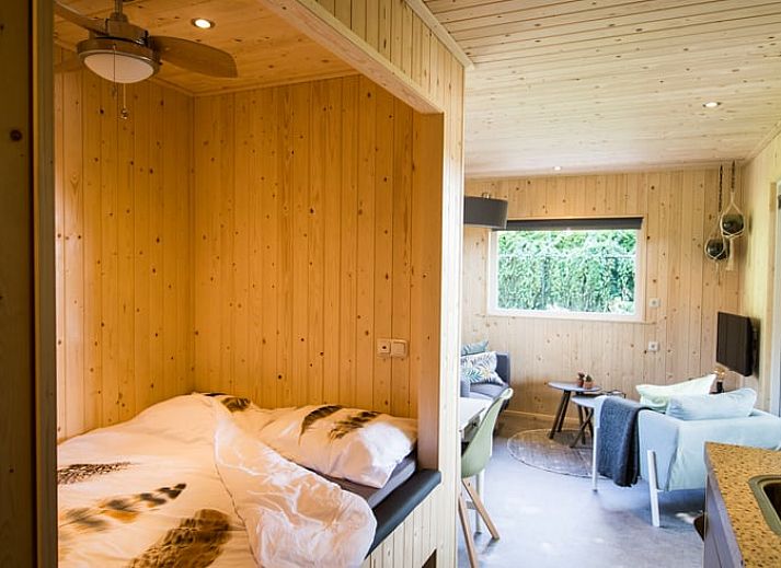 Zonnig terras bij Vakantiehuis in Bruchterveld, ideaal voor ontspanning in Vechtstreek, Overijssel.