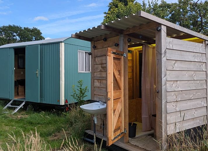 Cozy interior of Holiday home in De Krim, Vecht region with wooden interior.