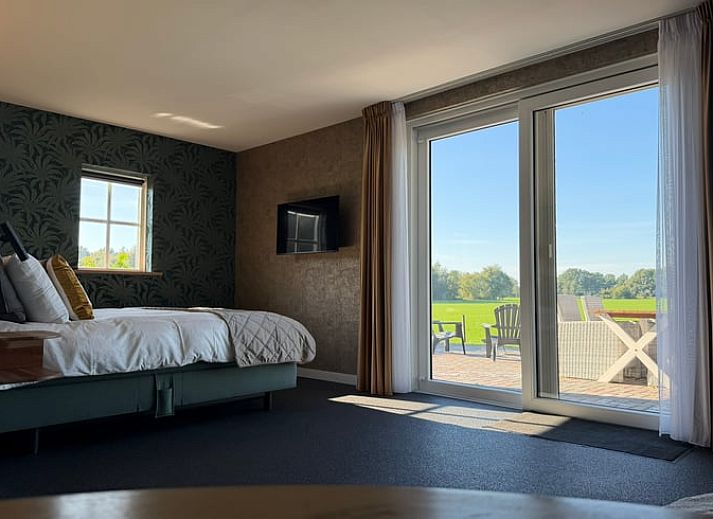 Romantic sunset view from Holiday home in Kloosterhaar, Vecht region, Overijssel.