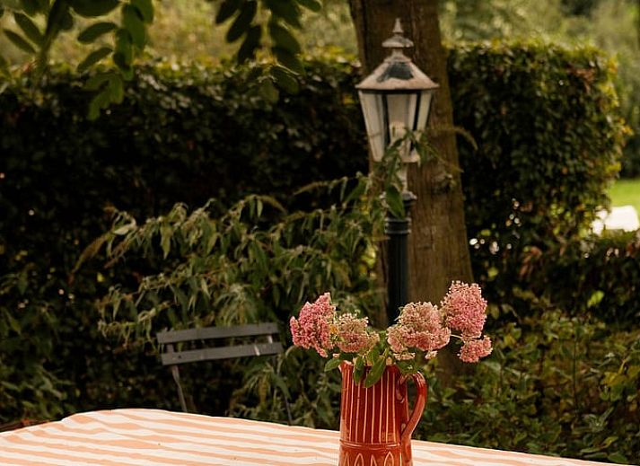 Modern interior of Holiday Home in Kloosterhaar, Vechtstreek, Overijssel with stylish furnishings and wooden accents.