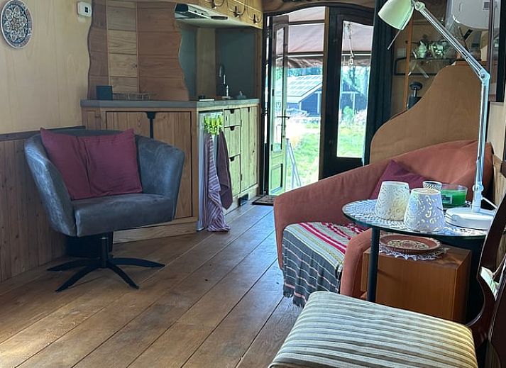 Uitzicht vanuit Huisje in Punthorst, vakantieaccommodatie in Vechtstreek, Overijssel met jacuzzi.