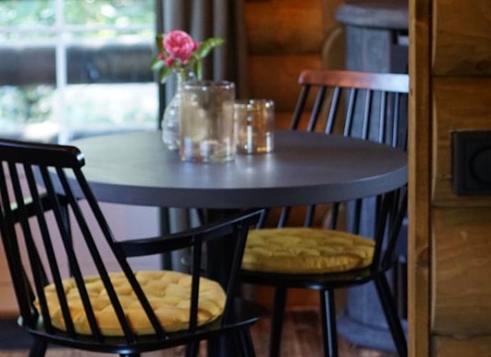 Cozy kitchen in Holiday cottage in Dedemsvaart, complete with wooden interior, in the Vecht region, Overijssel.