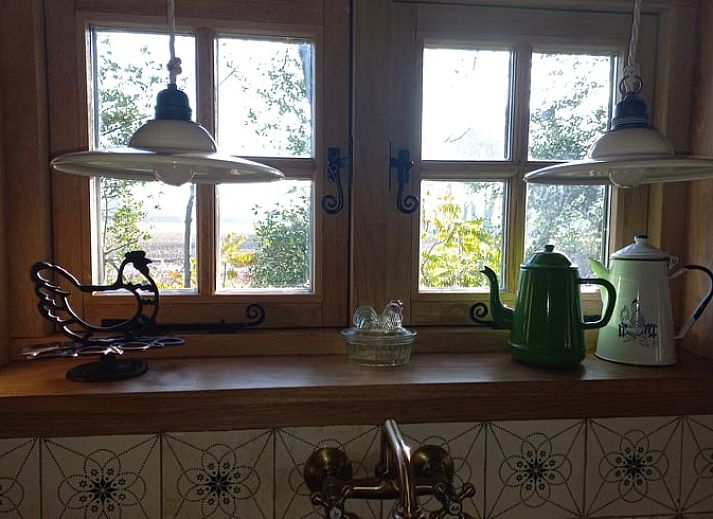 Charmant vakantiehuis in Brucht, Vechtstreek, Overijssel met traditionele houten gevel.