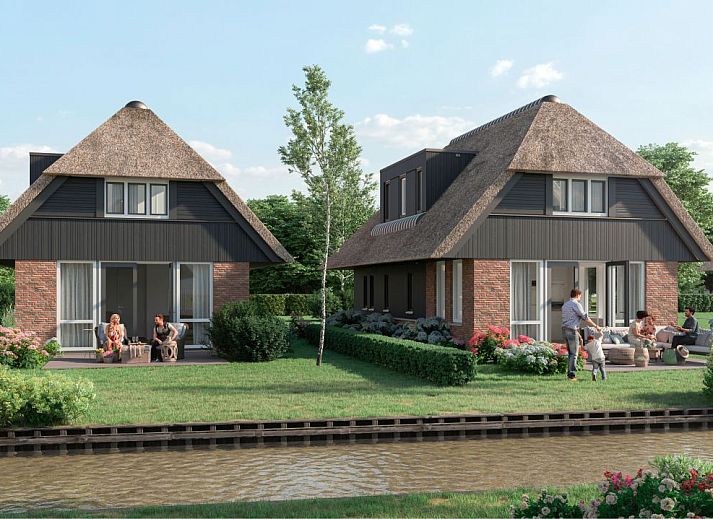 Vrijstaande woning in Watervillaparck Giethoorn met rieten dak aan het water in Giethoorn, Overijssel. Geniet van rust en natuur.