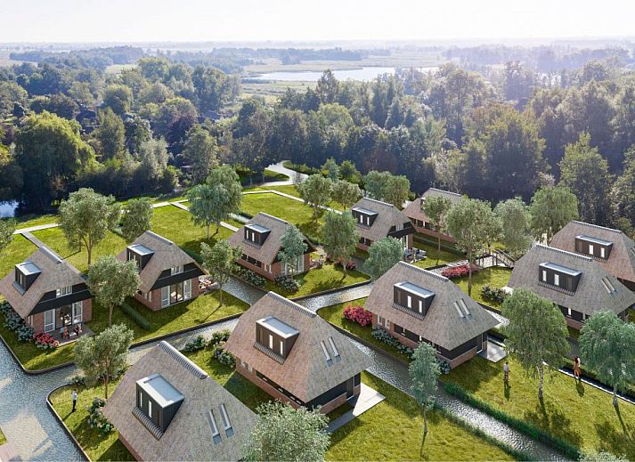 Vrijstaande woning in Watervillaparck Giethoorn met rieten dak aan het water in Giethoorn, Overijssel. Geniet van rust en natuur.