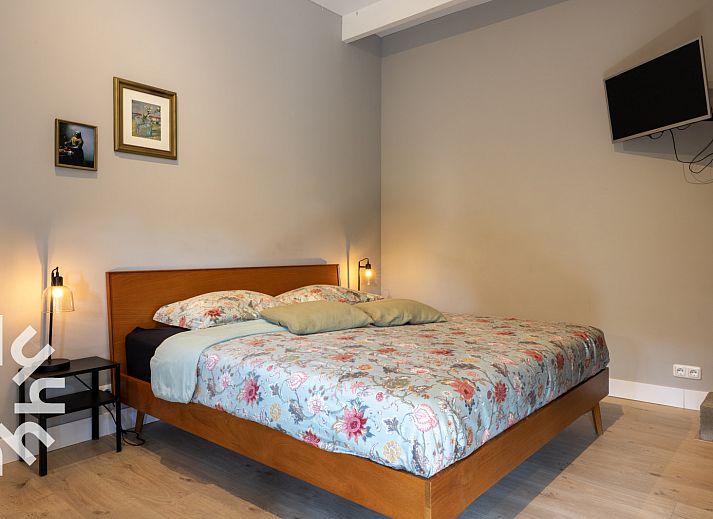 Riante tuin van vakantiehuis OV590 in Wanneperveen, Overijssel, met prachtig groen uitzicht.