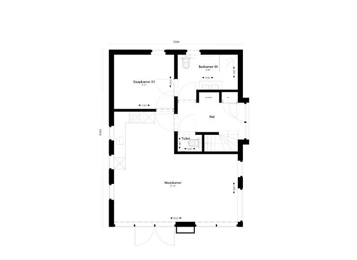 Moderne keuken in vrijstaande woning in Kampen, Overijssel, met ruime eethoek en natuurlijke lichtinval voor een comfortabel verblijf.