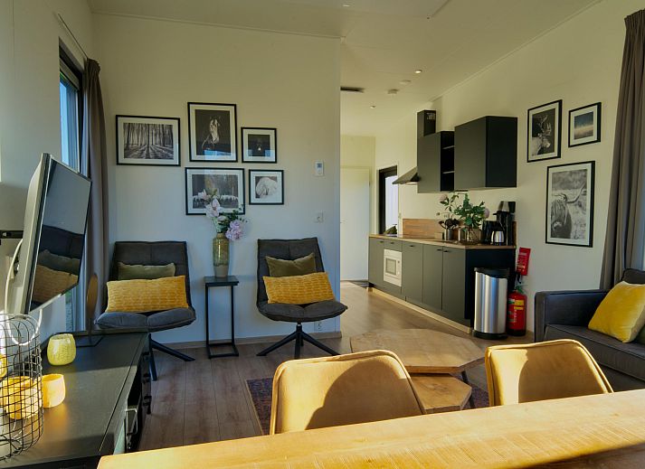 Vrijstaande woning in Kampen, Noordwest Overijssel, een modern vakantiehuis met terras en groene omgeving.