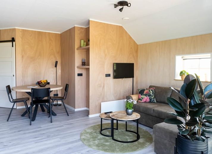 Ferienhaus in Scheerwolde, Overijssel, mit laendlicher Atmosphaere und Blick auf gruene Felder.