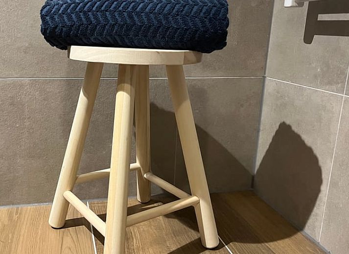 Gemuetliches Wohnzimmer des Ferienhauses in IJhorst mit Kaminofen und bequemen Sitzgelegenheiten, ideal zum Entspannen.