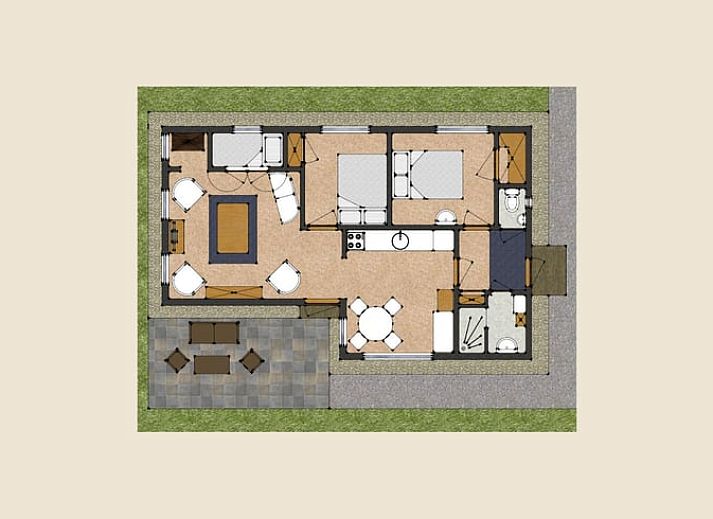 Verschneite Umgebung des Ferienhauses in Kalenberg, malerischer Wasserblick.