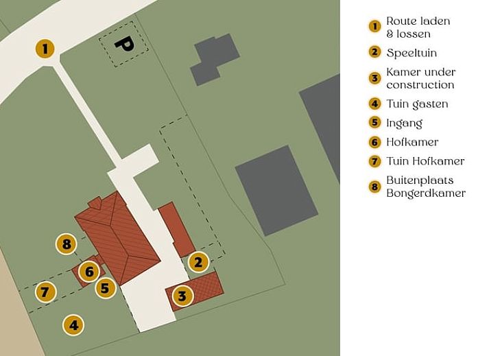 Knusse woonkamer in Vakantiehuis in Sint Jansklooster, Overijssel, met comfortabele banken.