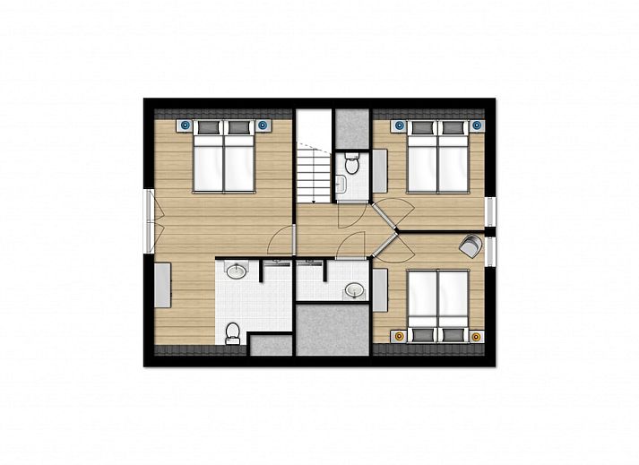 Stylish dining area in Watervilla 6A, Ossenzijl, with modern decor and garden views in Northwest Overijssel, vacation home.