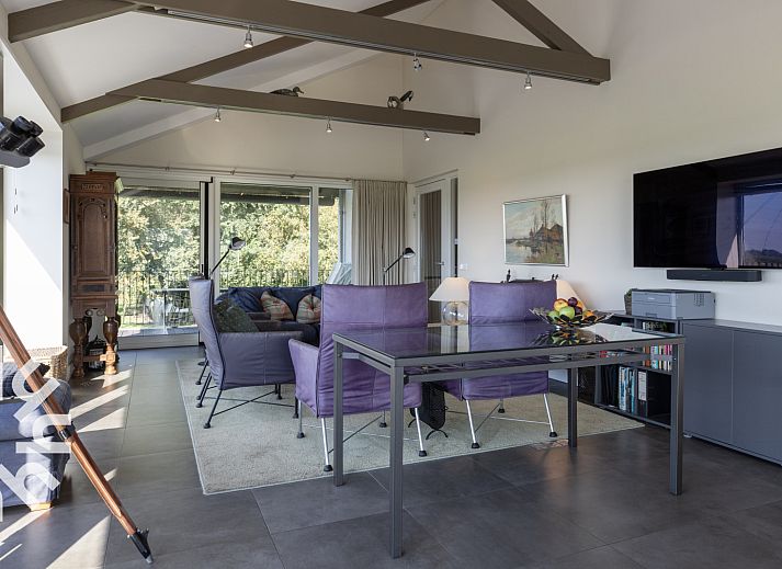 Gemuetliches Schlafzimmer mit Etagenbett in OV573 Ferienhaus Blokzijl, ideal fuer Familien in Nordwest Overijssel, Overijssel.