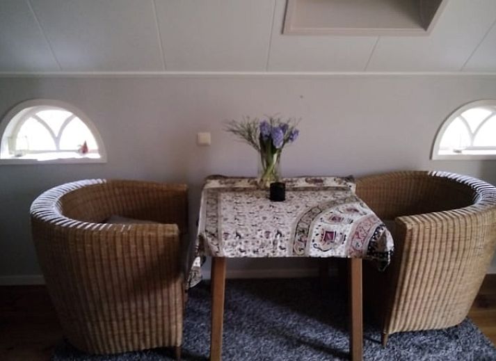 Cozy interior of House in Eesveen with candlelight, atmospheric vacation home in Overijssel.