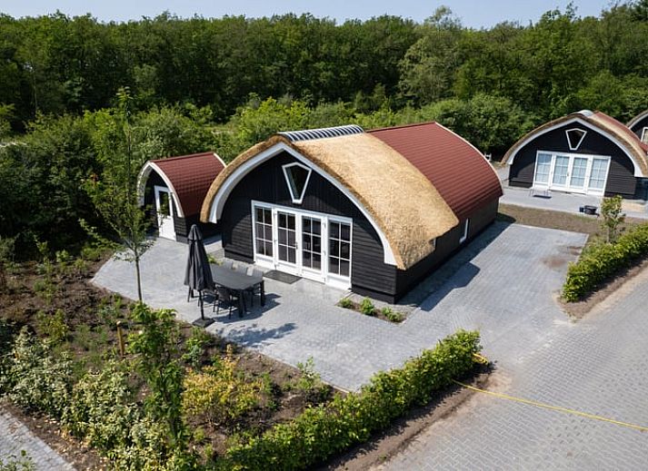 Gemuetliche Terrasse im Ferienhaus in Baars, umgeben von Natur in Nordwest Overijssel.