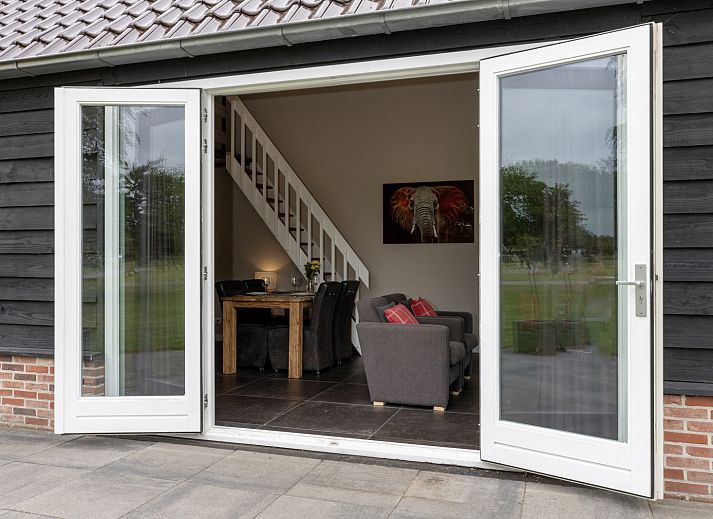 Vacation home OV473 in Baars, Northwest Overijssel, offers a serene setting with a spacious terrace and beautiful views of the surrounding nature.