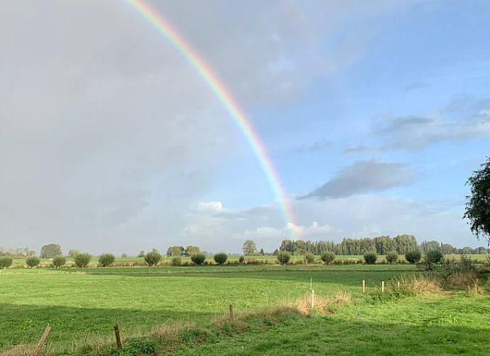 Vacation home in Zalk at dusk, located in the quiet northwestern province of Overijssel, Overijssel.