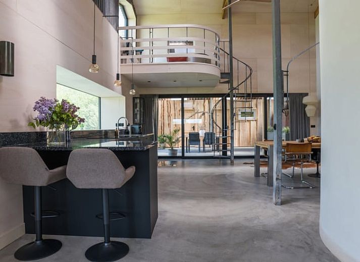 Vacation home in Zalk at dusk, located in the quiet northwestern province of Overijssel, Overijssel.