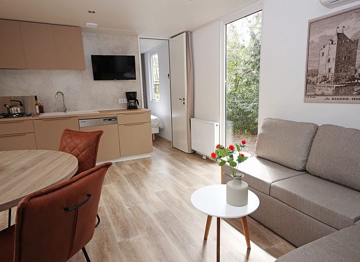 Das Duo-Chalet Lunenburg in Doorn bietet eine grosse Terrasse mit Blick auf den Utrechtse Heuvelrug.