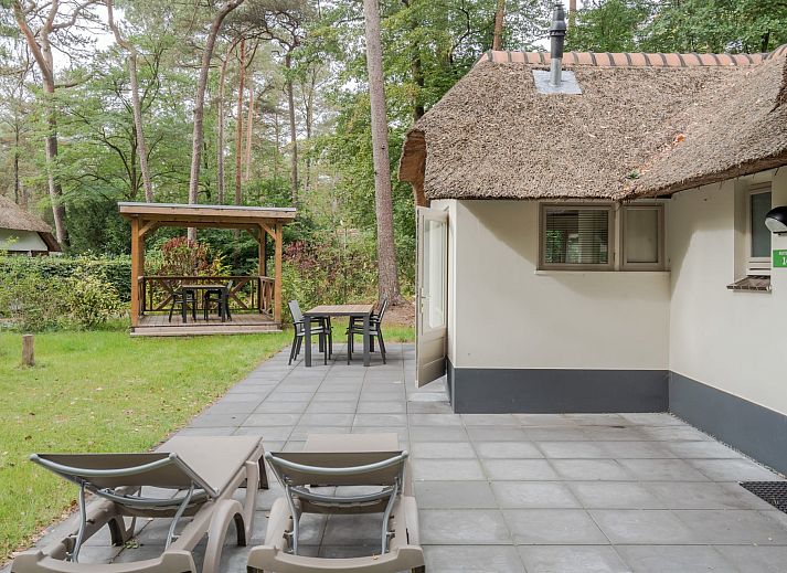 Bungalow Ruiterberg in Doorn mit Reetdach inmitten der Natur auf dem Utrechter Bergruecken.