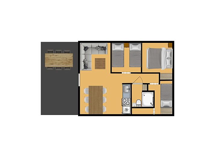 Die Zeltvilla Veldzigt in Doorn verfuegt ueber eine stilvolle Kueche mit Holzausstattung und liegt an der Utrechtse Heuvelrug.