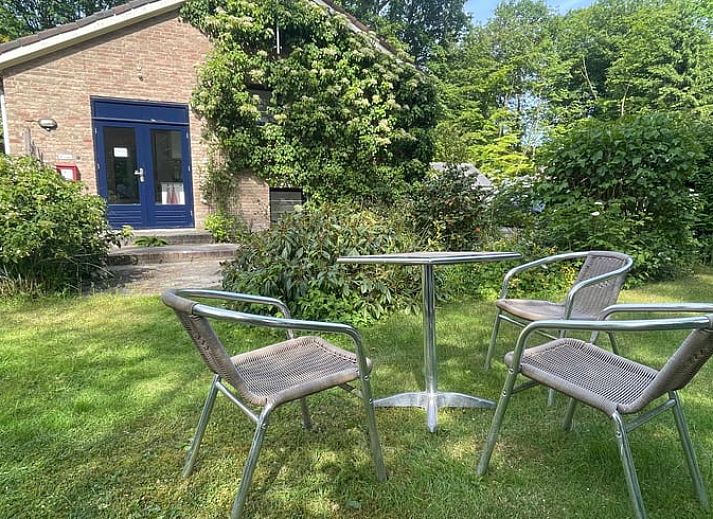 Ferienhaus in Doorn mit gruener Fassade auf dem Utrechter Bergruecken.