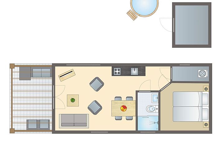 Verblijf 5707140 - Bungalow Utrechtse Heuvelrug - 2-persoons Lodge Hottub | 2BW