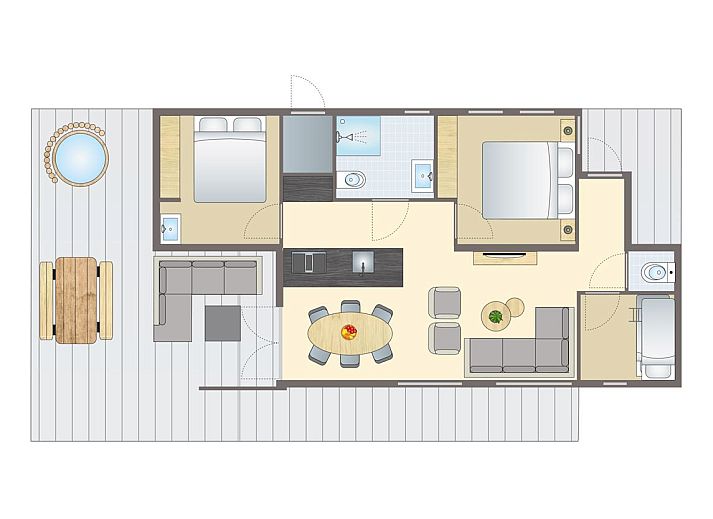 Guest house 5707147 - Bungalow Utrechtse Heuvelrug - 4-6 persoons Water & Hottub lodge | 4-6B3